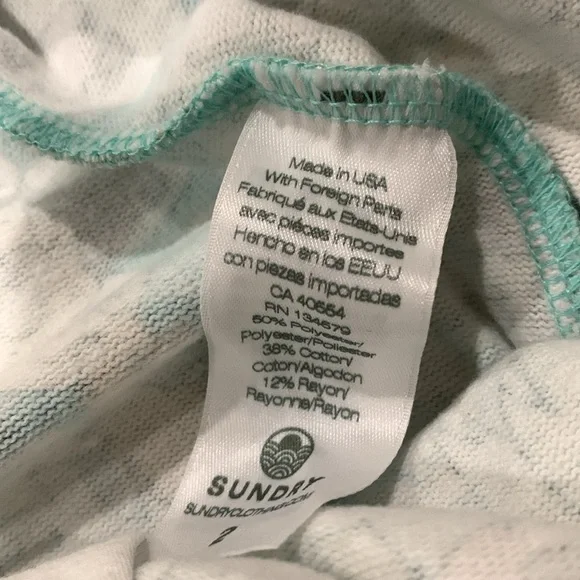 NWT Sundry Crop Flare Sweatpant Women Paisley Size 2 or Medium - Picture 7 of 7